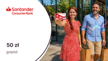 50 zł za aktywne korzystanie z karty kredytowej Santander Consumer Banku. Tylko dla zaproszonych