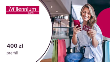 400 zł premii za aktywne korzystanie z karty kredytowej Mastercard Impresja Banku Millennium