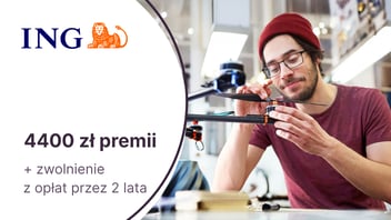 4400 zł premii + zwolnienie z opłat przez 2 lata dla JDG z Kontem Direct dla Firmy w ING Banku Śląskim