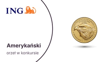 Moneta Amerykański orzeł oraz bony do Allegro w konkursie inwestycyjnym Turbo Wyzwanie ING