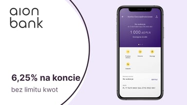 Do 6,25% na koncie Aion Oszczędności w Aion Banku