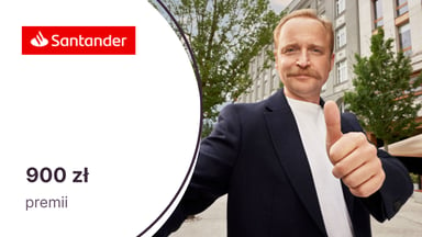 HIT! Aż 900 zł łatwej premii za Konto Santander w Santander Bank Polska