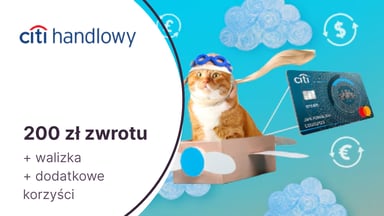 Voucher na walizkę, 200 zł premii i zwrot za przewalutowania z kartą kredytową Citibank World Mastercard