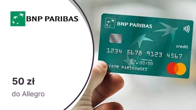 50 zł do Allegro za podniesienie limitu karty kredytowej w BNP Paribas