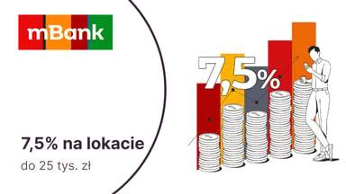 7,5% na promocyjnej lokacie dla nowych klientów mBanku