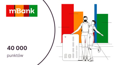 Do 40 000 punktów (500 zł) w programie Bezcenne Chwile z kartą kredytową Mastercard od mBanku