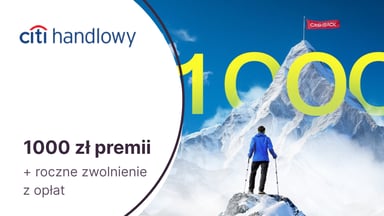 1000 zł premii za kartę kredytową Citi Simplicity w Citi Handlowym + zwolnienie z opłat przez rok