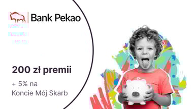 200 zł w prezencie dla dziecka, gdy otworzysz mu Konto Przekorzystne dla Młodych w Pekao SA
