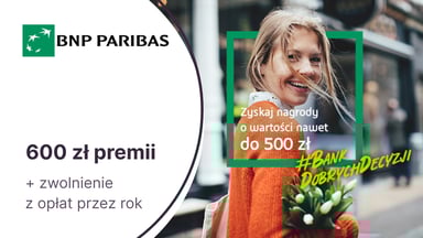 600 zł za kartę kredytową BNP Paribas: 300 zł do Allegro + 24 000 punktów (300 zł) w Bezcennych Chwilach