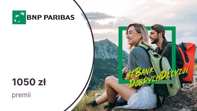 Nawet 1050 zł za Konto Otwarte na Ciebie w BNP Paribas