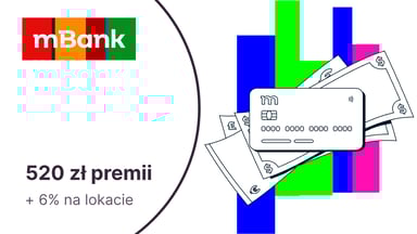 520 zł dla osób w wieku 18-24 lata za eKonto możliwości + 6% na lokacie w mBanku
