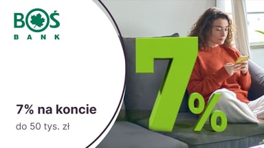 7% na Koncie Oszczędnościowym Cyfrowy Zysk w BOŚ Banku