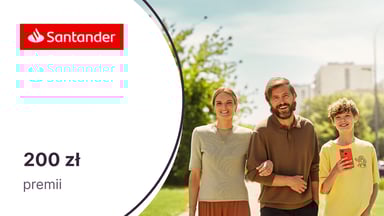 200 zł dla dzieci i nastolatków (7-17 l.) za Konto Santander dla młodych w Santander Bank Polska