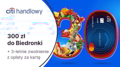 300 zł do Biedronki z Kartą Kredytową Citibank World Mastercard