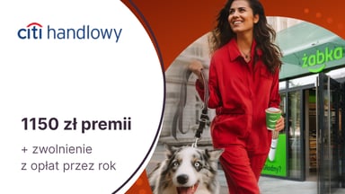 1000 zł do Żabki + 12 000 punktów (150 zł) w Bezcennych Chwilach + roczne zwolnienie z opłat za kartę kredytową Citi Simplicity Citibanku