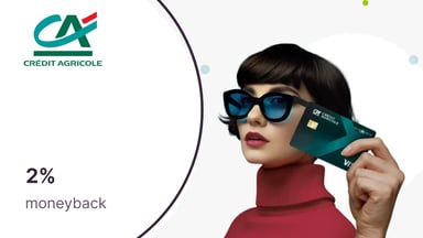 Do 2% moneyback z kartą kredytową maXima od Credit Agricole