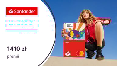 HIT! Do 1410 zł premii za konto w Santander Bank Polska