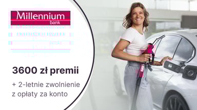 Nawet 3600 zł premii z Kontem Mój Biznes w Banku Millennium