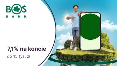 7,1% na Koncie Oszczędnościowym Cyfrowy Zysk w BOŚ Banku
