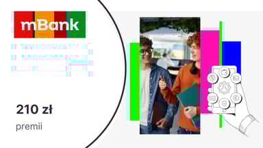 210 zł dla nastolatków (13-17 l.) z eKontem możliwości w mBanku