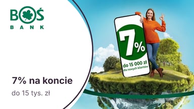 7% na Koncie Oszczędnościowym Cyfrowy Zysk w BOŚ Banku