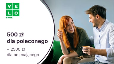 500 zł dla nowego kredytobiorcy i 2500 zł dla posiadaczy kredytów w programie poleceń kredytów VeloBanku