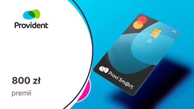 800 zł premii z kartą kredytową ProviSm@rt od Providenta