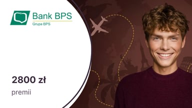 Do 208 000 punktów (2600 zł) w Bezcennych Chwilach + 200 zł premii za Pakiet w Twoim Rytmie z kartą Mastercard w Banku BPS