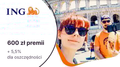 600 zł premii z Kontem z Lwem Direct lub Mobi w ING Banku Śląskim + 5,5% dla oszczędności