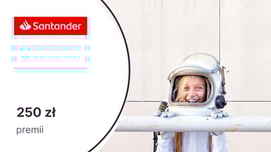 250 zł premii za Konto Santander dla młodych (7-17 l.) i cel oszczędnościowy w Santander Bank Polska