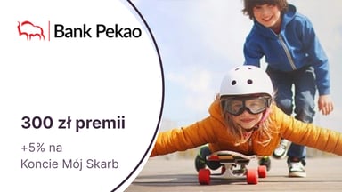 Do 300 zł premii dla dziecka lub nastolatka za Konto Przekorzystne dla Młodych w Pekao SA + 5% dla oszczędności