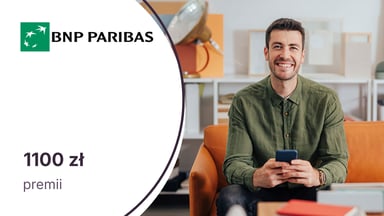 Do 1100 zł premii z Kontem Otwartym na Ciebie i kredytem w BNP Paribas