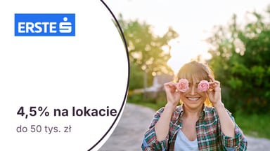 4,5% na Lokacie na powitanie do 50 tys. zł dla nowych klientów Erste Bank Polska (d. Santander Bank Polska)