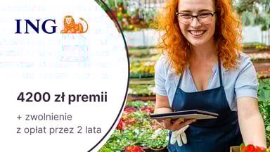 4200 zł premii + zwolnienie z opłat przez 2 lata dla JDG z Kontem Direct dla Firmy w ING Banku Śląskim