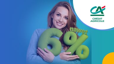 Lokata Powitalna na 6% w Credit Agricole do 100 tys. zł