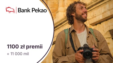 1100 zł + nawet 11 000 mil w programie Miles & More za Kartę Kredytową z Żubrem w Pekao SA