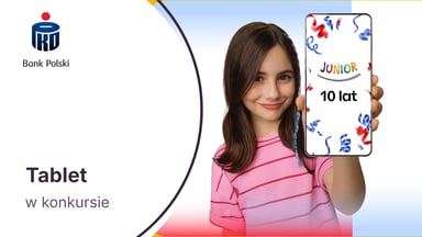 Tablet Samsung Galaxy Tab S10 lub karta podarunkowa LEGO w konkursie z okazji 10-lecia aplikacji PKO Junior od PKO BP