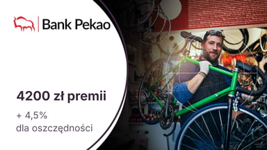 Nawet 4200 zł premii dla prowadzących JDG za Konto Biznes z Żubrem w Banku Pekao SA + 4,5% dla oszczędności