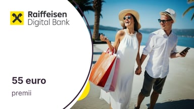 Do 55 EUR premii z kontem osobistym i walutowym w Raiffeisen Digital Banku