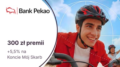300 zł premii dla dziecka lub nastolatka za Konto Przekorzystne dla Młodych w Pekao SA + 5,5% dla oszczędności