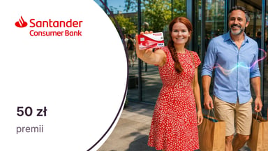50 zł za aktywne korzystanie z karty kredytowej Santander Consumer Banku. Tylko dla zaproszonych