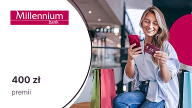 400 zł premii za aktywne korzystanie z karty kredytowej Mastercard Impresja Banku Millennium