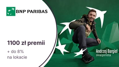 1100 zł + bezterminowe zwolnienie z opłat za kartę z Kontem Otwartym na Ciebie w BNP Paribas