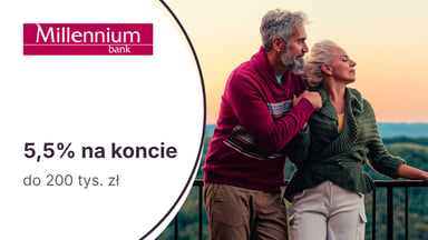 5,5% do 200 tys. zł na Koncie Oszczędnościowym Profit w Banku Millennium