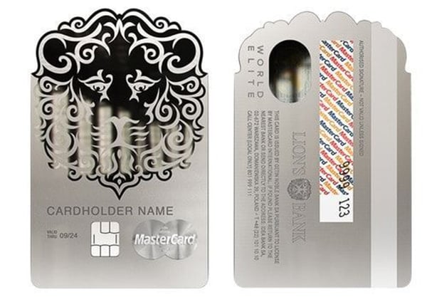 Metalowa karta kredytowa Lion's Banku