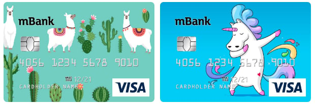 Karty lama i jednorożec w mBanku