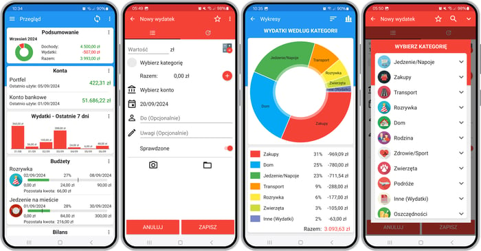 Aplikacja Szybki Budżet – Wydatki