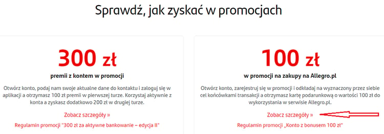 Formularz przystąpienia do promocji "Konto z bonusem 100 zł" w Santander Bank Polska