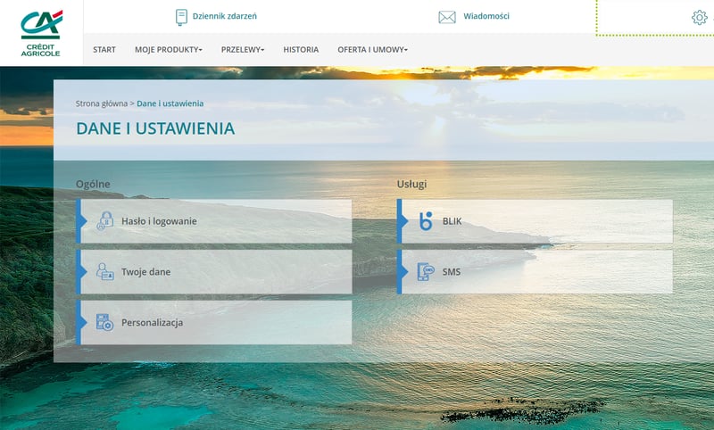 Bankowość internetowa Credit Agricole