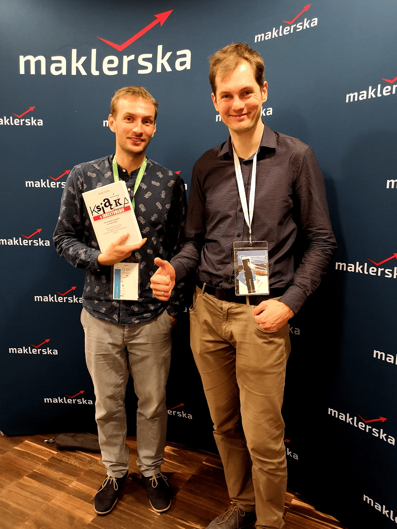Rafał Janik, autor Książki o inwestowaniu (z prawej) i Daniel Jaworowicz z wydawnictwa Maklerska.pl